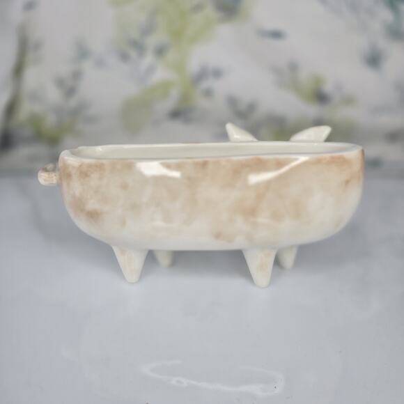 Adorable Corgi Dog Planter Hand Painted Ceramic Alex - Picture 2 of 11